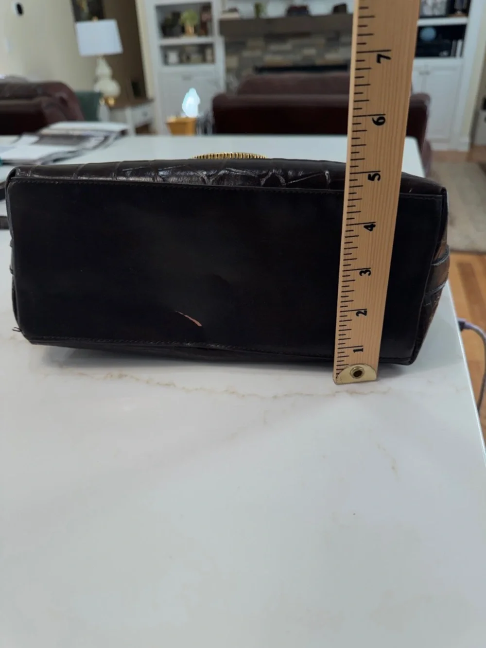 Straw & Croc Embossed Crossbody Bag - Picture 4 of 11